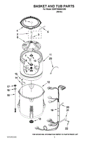 03 - Basket And Tub Parts parts for Whirlpool Washer 2DWTW5500XW0 from AppliancePartsPros.com