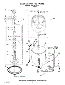 03 - Basket And Tub Parts parts for Whirlpool Washer 7MWTW1710YM1 from AppliancePartsPros.com