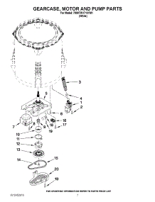 04 - Gearcase, Motor And Pump Parts parts for Whirlpool Washer 7MWTW1710YM1 from AppliancePartsPros.com