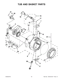 05 - Tub And Basket Parts parts for Whirlpool Washer WFW97HEXW2 from AppliancePartsPros.com