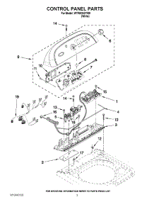 02 - Control Panel Parts parts for Whirlpool Washer WTW8240YW0 from AppliancePartsPros.com