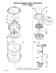 03 - Motor, Basket And Tub Parts parts for Whirlpool Washer WTW8240YW0 from AppliancePartsPros.com