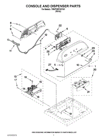 02 - Console And Dispenser Parts parts for Whirlpool Washer 7MWTW5700YW1 from AppliancePartsPros.com