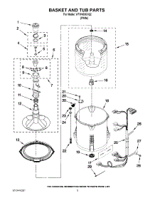 03 - Basket And Tub Parts parts for Whirlpool Washer WTW4800XQ2 from AppliancePartsPros.com