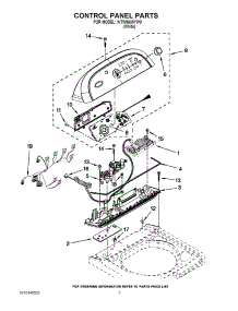 02 - Control Panel Parts parts for Whirlpool Washer WTW8600YW0 from AppliancePartsPros.com