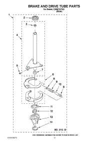 08 - Brake And Drive Tube Parts parts for Whirlpool Washer CAM2742TQ3 from AppliancePartsPros.com