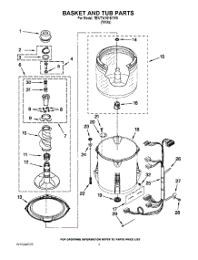03 - Basket And Tub Parts parts for Whirlpool Washer 7EWTW1515YW0 from AppliancePartsPros.com