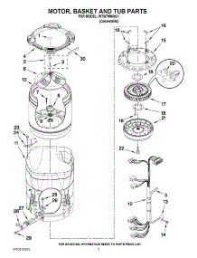 03 - Motor, Basket And Tub Parts parts for Whirlpool Washer WTW7990XG1 from AppliancePartsPros.com