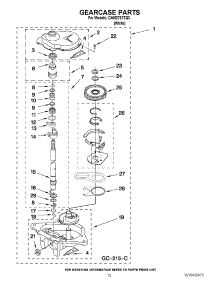 09 - Gearcase Parts parts for Whirlpool Washer CAM2762TQ3 from AppliancePartsPros.com