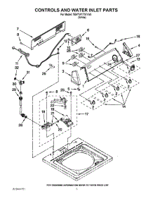 02 - Controls And Water Inlet Parts parts for Whirlpool Washer 7EWTW1715YW0 from AppliancePartsPros.com