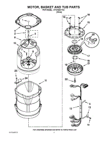 03 - Motor, Basket And Tub Parts parts for Whirlpool Washer WTW8200YW0 from AppliancePartsPros.com