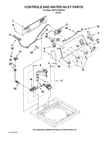 02 - Controls And Water Inlet Parts parts for Whirlpool Washer 7EWTW1509YM0 from AppliancePartsPros.com