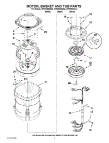 03 - Motor, Basket And Tub Parts parts for Whirlpool Washer WTW7800XW4 from AppliancePartsPros.com
