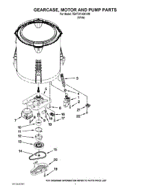 04 - Gearcase, Motor And Pump Parts parts for Whirlpool Washer 7EWTW1409YM0 from AppliancePartsPros.com