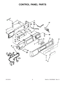 03 - Control Panel Parts parts for Whirlpool Washer 3LCHW9100YQ0 from AppliancePartsPros.com
