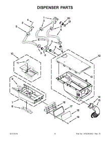 04 - Dispenser Parts parts for Whirlpool Washer 3LCHW9100YQ0 from AppliancePartsPros.com