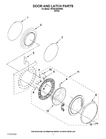 02 - Door And Latch Parts parts for Whirlpool Washer WFW9150WW02 from AppliancePartsPros.com