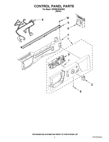 03 - Control Panel Parts parts for Whirlpool Washer WFW9150WW02 from AppliancePartsPros.com