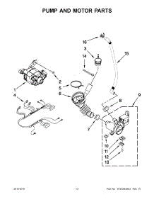 06 - Pump And Motor Parts parts for Whirlpool Washer 3LCHW9100YQ0 from AppliancePartsPros.com