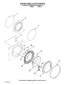 02 - Door And Latch Parts parts for Whirlpool Washer WFW9351YW00 from AppliancePartsPros.com