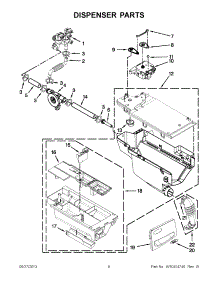 04 - Dispenser Parts parts for Whirlpool Washer WFW95HEXL2 from AppliancePartsPros.com