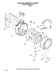 05 - Tub And Basket Parts parts for Whirlpool Washer WFW9451XW00 from AppliancePartsPros.com