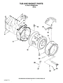 05 - Tub And Basket Parts parts for Whirlpool Washer WFW9640XW00 from AppliancePartsPros.com