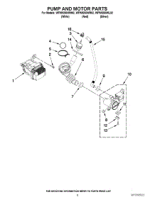 05 - Pump And Motor Parts parts for Whirlpool Washer WFW9250WR02 from AppliancePartsPros.com