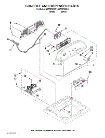 02 - Console And Dispenser Parts parts for Whirlpool Washer WTW5700XL1 from AppliancePartsPros.com
