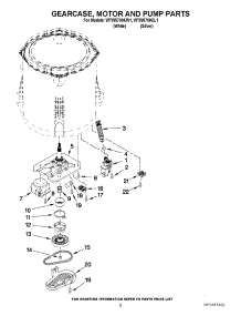 04 - Gearcase, Motor And Pump Parts parts for Whirlpool Washer WTW5700XL1 from AppliancePartsPros.com