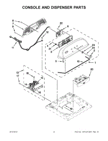 02 - Console And Dispenser Parts parts for Whirlpool Washer WTW5640XW1 from AppliancePartsPros.com