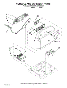 02 - Console And Dispenser Parts parts for Whirlpool Washer WTW5500XL1 from AppliancePartsPros.com