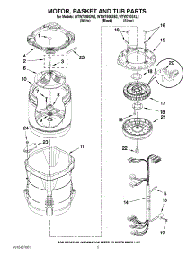 03 - Motor, Basket And Tub Parts parts for Whirlpool Washer WTW7800XL2 from AppliancePartsPros.com