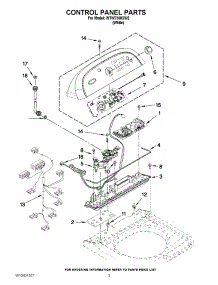 02 - Control Panel Parts parts for Whirlpool Washer WTW7300XW2 from AppliancePartsPros.com