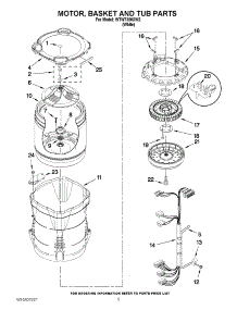 03 - Motor, Basket And Tub Parts parts for Whirlpool Washer WTW7300XW2 from AppliancePartsPros.com