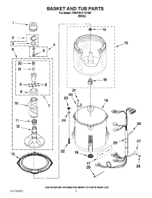 03 - Basket And Tub Parts parts for Whirlpool Washer 7MWTW1710YM0 from AppliancePartsPros.com