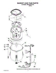 03 - Basket And Tub Parts parts for Whirlpool Washer 7MWTW5700YW0 from AppliancePartsPros.com