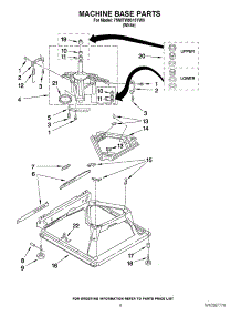05 - Machine Base Parts parts for Whirlpool Washer 7MWTW9315YW0 from AppliancePartsPros.com