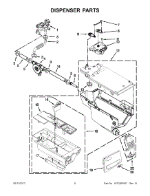 04 - Dispenser Parts parts for Whirlpool Washer WFW95HEXW1 from AppliancePartsPros.com