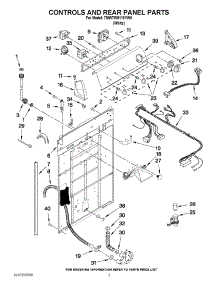 02 - Controls And Rear Panel Parts parts for Whirlpool Washer 7MWTW9115YW0 from AppliancePartsPros.com