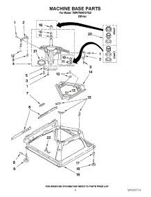 05 - Machine Base Parts parts for Whirlpool Washer 7MWTW9013YQ0 from AppliancePartsPros.com