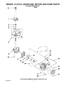 04 - Brake, Clutch, Gearcase, Motor And Pump Parts parts for Whirlpool Washer 7MWTW9215YW0 from AppliancePartsPros.com