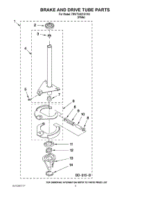 06 - Brake And Drive Tube Parts parts for Whirlpool Washer 7MWTW9215YW0 from AppliancePartsPros.com