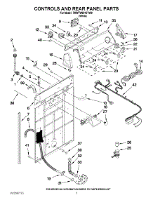 02 - Controls And Rear Panel Parts parts for Whirlpool Washer 7MWTW9015YW0 from AppliancePartsPros.com