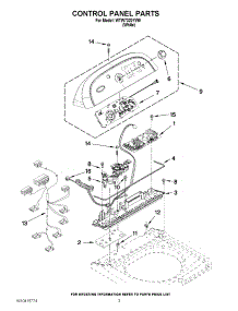 02 - Control Panel Parts parts for Whirlpool Washer WTW7320YW0 from AppliancePartsPros.com