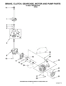 05 - Brake, Clutch, Gearcase, Motor And Pump Parts parts for Whirlpool Washer 7MWTW9015YW0 from AppliancePartsPros.com