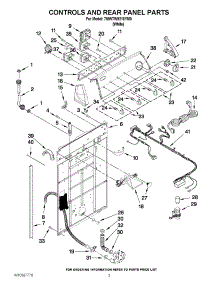02 - Controls And Rear Panel Parts parts for Whirlpool Washer 7MWTW9216YM0 from AppliancePartsPros.com
