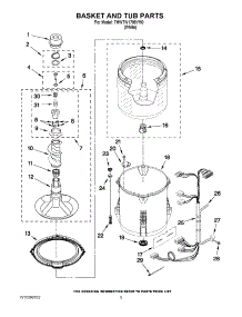 03 - Basket And Tub Parts parts for Whirlpool Washer 7MWTW1709YM0 from AppliancePartsPros.com