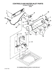 02 - Controls And Water Inlet Parts parts for Whirlpool Washer WTW4910XQ0 from AppliancePartsPros.com