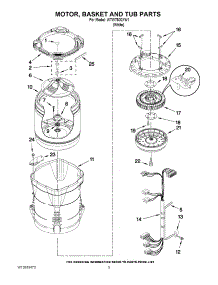 03 - Motor, Basket And Tub Parts parts for Whirlpool Washer WTW7600XW1 from AppliancePartsPros.com